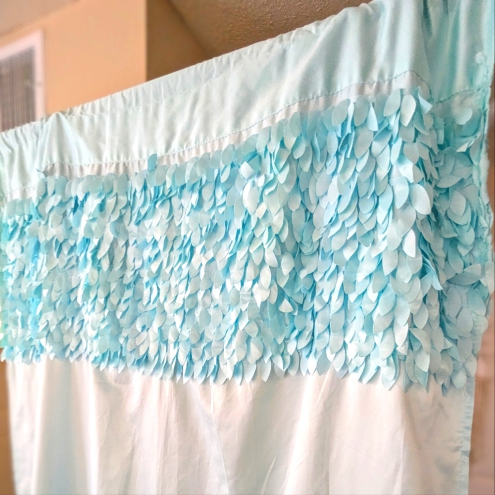 🐰Sea Foam Ruffle Curtain Set - Picture 5 of 5